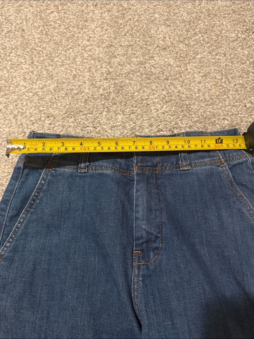 Anthropologie x Pilcro Cuffed Denim Capri Jeans Medium Wash Size 26 - Picture 9 of 11